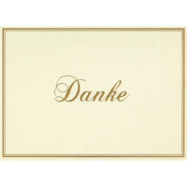 Danksagung Mehrstückpackung 5 Danksagungskarten mit Umschlägen im Beutel creme Danke