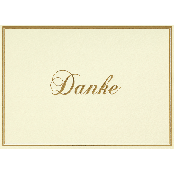Danksagung Mehrstückpackung 5 Danksagungskarten mit Umschlägen im Beutel creme Danke