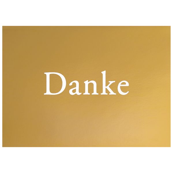 Danksagung Mehrstückpackung 5 Danksagungskarten mit Umschlägen im Beutel Gold Danke