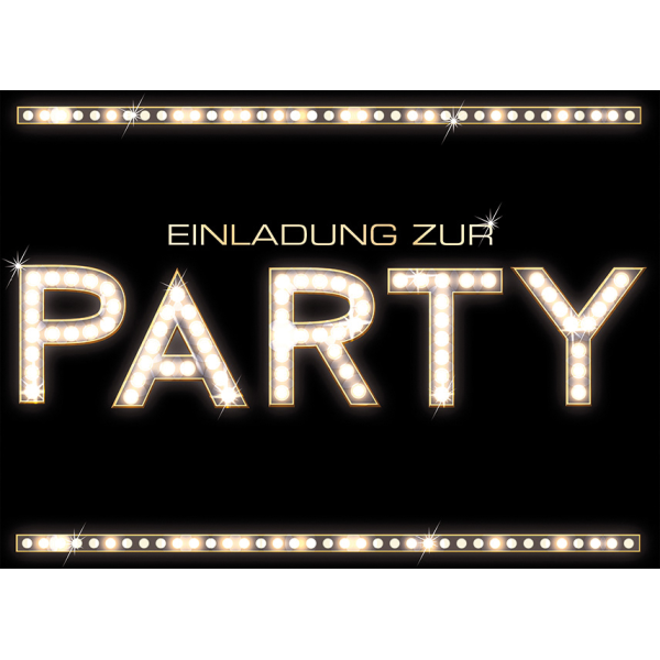 Einladung Mehrstückpackung 5 Einladungen mit Umschlag Einladung zur Party Lichter