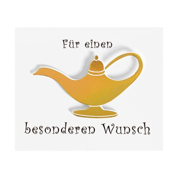 A - Geldkarte - Midi-Klammerkarten im Format 6,5 x 8 cm mit Briefumschlag - Anlass/Spruch: Für einen besonderen Wunsch