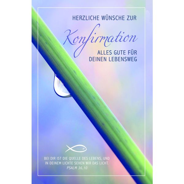 AV Konfirmation Fisch alles gute für deinen Lebensweg Glückwunschkarte mit Umschlag