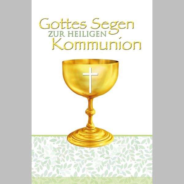 AV - Kommunion - Glückwunschkarte im Format 11,5 x 17 cm mit Umschlag - Christlicher Kelch - "Zur heiligen Kommunion" - Skorpion