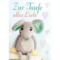 A - Taufe - Mini-Klammerkarte - Blumenkärtchen mit...