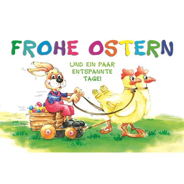 AV - Ostern - Glückwunschkarte im Format 11,5 x 17 cm mit Umschlag - "Frohe Ostern..."