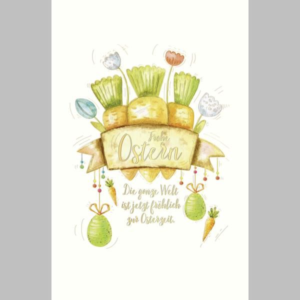 AV Ostern Glückwunschkarte mit Umschlag Möhren