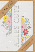 Allgemeine Wünsche – Nature Cards – unverpackt - Glückwunschkarte im Format 11,5 x 17,5 cm mit Briefumschlag - Alles Gute – Blumen