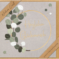 Allgemeine Wünsche Nature Card Quadratische unverpackte Glückwunschkarte mit Umschlag Eukalyptus Herzlichen Glückwunsch