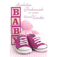 Geburt Baby Glückwunschkarte mit Umschlag Herzlichen...