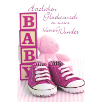 Geburt Baby Glückwunschkarte mit Umschlag Herzlichen...