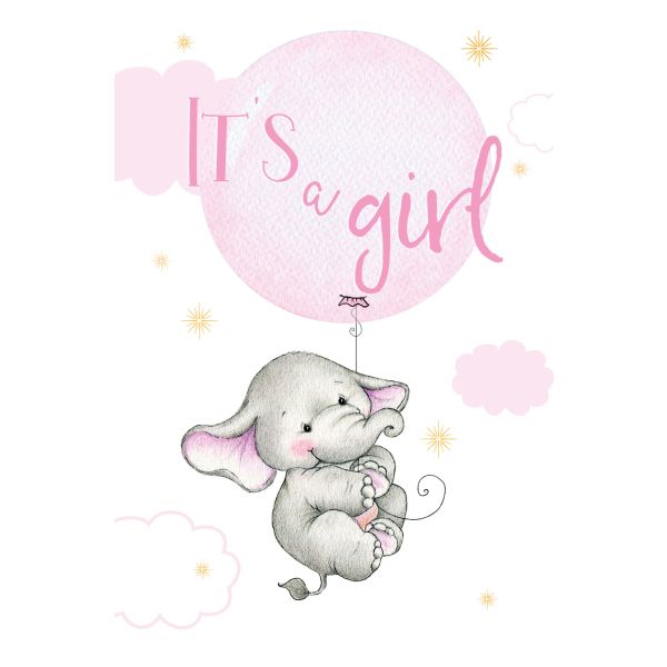AV Geburt Baby Freudiges Ereignis Karte mit Umschlag "It Skorpions a girl"