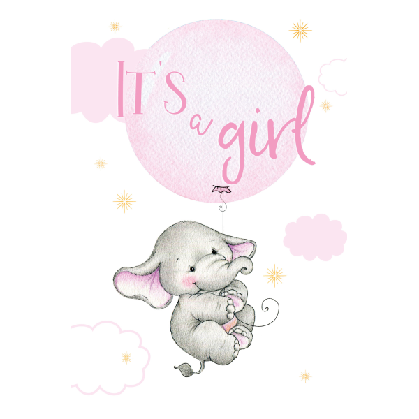AV Geburt Baby Freudiges Ereignis Karte mit Umschlag "It Skorpions a girl"