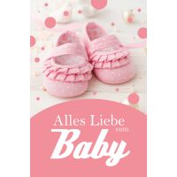 A Geburt Baby Glückwunschkarte mit Umschlag Rosa...