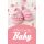 A Geburt Baby Glückwunschkarte mit Umschlag Rosa Schuhe Alles Liebe zum Baby