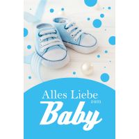 A Geburt Baby Glückwunschkarte mit Umschlag Blaue...