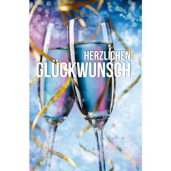 AV Allgemeine Wünsche Glückwunschkarte mit Umschlag "Herzlichen Glückwunsch"