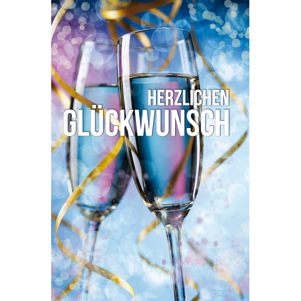 AV Allgemeine Wünsche Glückwunschkarte mit Umschlag "Herzlichen Glückwunsch"
