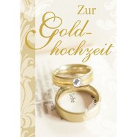Goldhochzeit - Mini-Klammerkarte - Blumenkärtchen...
