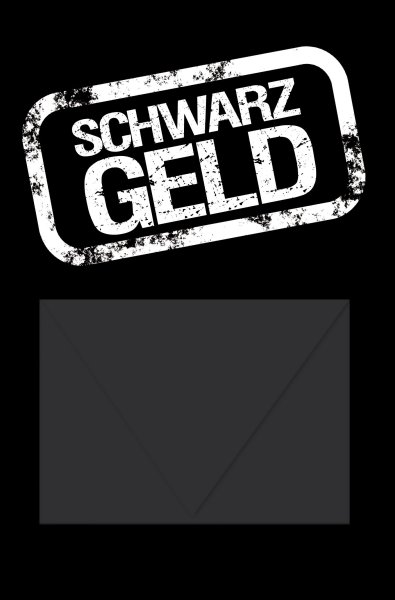 AV - Allgemeine Wünsche – Geldkarte - Glückwunschkarte im Format 11,5 x 17 cm mit Umschlag - "Schwarzgeld"