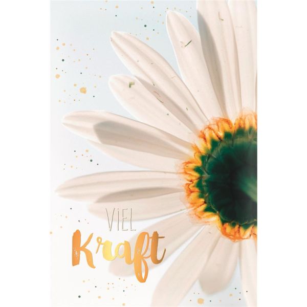 A Genesung Glückwunschkarte mit Umschlag Blume Viel Kraft