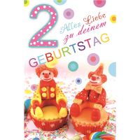 Zahlengeburtstag Kindergeburtstag 2. Geburtstag Karte mit...