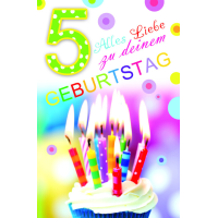 Zahlengeburtstag Kindergeburtstag 5. Geburtstag Karte mit...