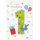 1. Geburtstag Collage Glückwunschkarte mit Briefumschlag Elefant Geschenk Luftballons Happy Birthday
