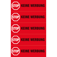 Sticker - Aufleber - Stop keine Werbung - Für innen...