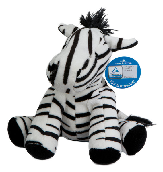 Stofftier - Schmusetier - Minifeet – Willkommen im Zoo - Höhe: 18cm - Zebra Zora