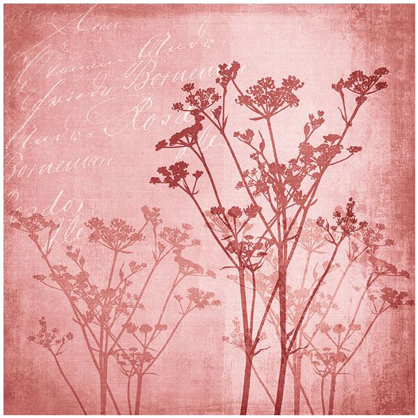 Servietten Lunch Blumen schatten rot 33x33cm 20 Servietten
