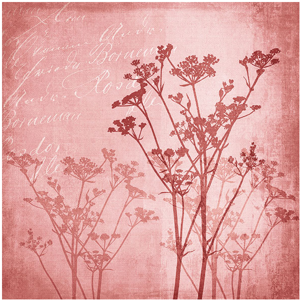 Servietten Lunch Blumen schatten rot 33x33cm 20 Servietten