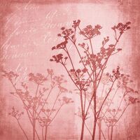 Servietten Lunch Blumen schatten rot 33x33cm 20 Servietten