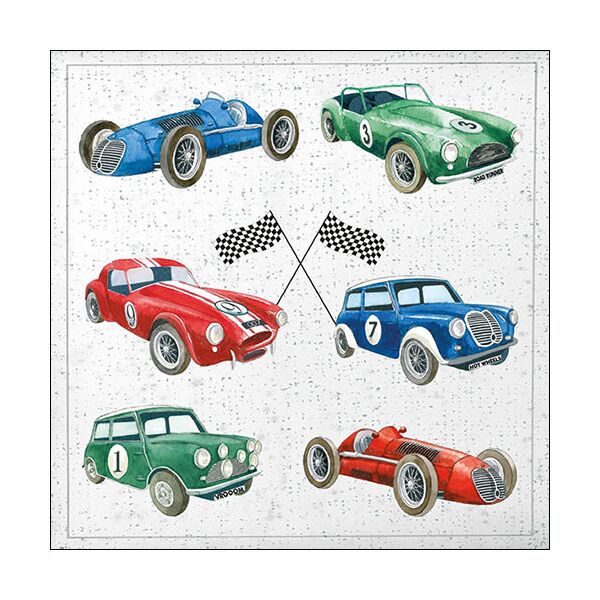 Servietten Lunch Rennautos Classic Cars 33x33cm 20 Servietten