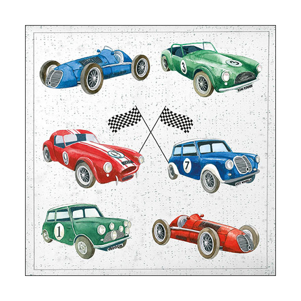 Servietten Lunch Rennautos Classic Cars 33x33cm 20 Servietten