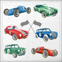 Servietten Lunch Rennautos Classic Cars 33x33cm 20...