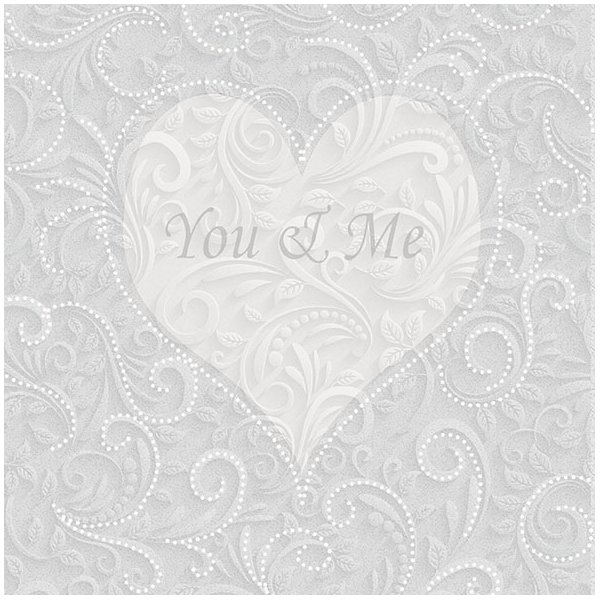 Hochzeit Servietten Lunch Napkin Lunch Format: 33 x 33 cm 3-lagig 20 Servietten You & Me Champagne