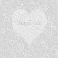 Hochzeit Servietten Lunch Napkin Lunch Format: 33 x 33 cm...