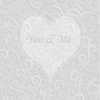 Hochzeit Servietten Lunch Napkin Lunch Format: 33 x 33 cm...