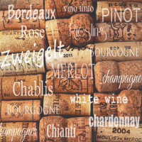 Cocktail Servietten 25 x 25 cm 3-lagig 20 Servietten Wine...