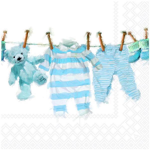 A Geburt Servietten Lunch Napkin Lunch Format: 33 x 33 cm 3-lagig 20 Servietten Baby Boy Clothes Baby Kleidung Junge
