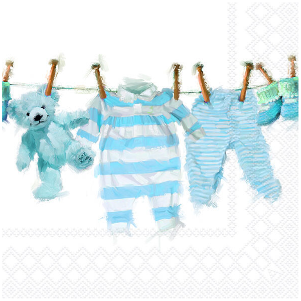 A Geburt Servietten Lunch Napkin Lunch Format: 33 x 33 cm 3-lagig 20 Servietten Baby Boy Clothes Baby Kleidung Junge