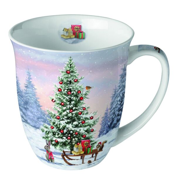 A Weihnachten Becher Mug 0.4 L Fine Bone China Format: Ø 10 cm x H 10,5 cm 1 Becher pro Packung Winter Animals