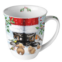 Weihnachten - Becher - Mug 0.4 L - Fine Bone China -...