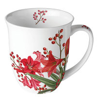 Mug 0.4 L Christmas Bouquet White
