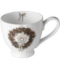 Weihnachten Becher Mug 0,45 L Fine Bone China Format:...