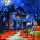 Halloween Servietten Lunch 33 x 33 cm 3-lagig 20 Servietten Spooky gespenstisches Haus mit Kürbis