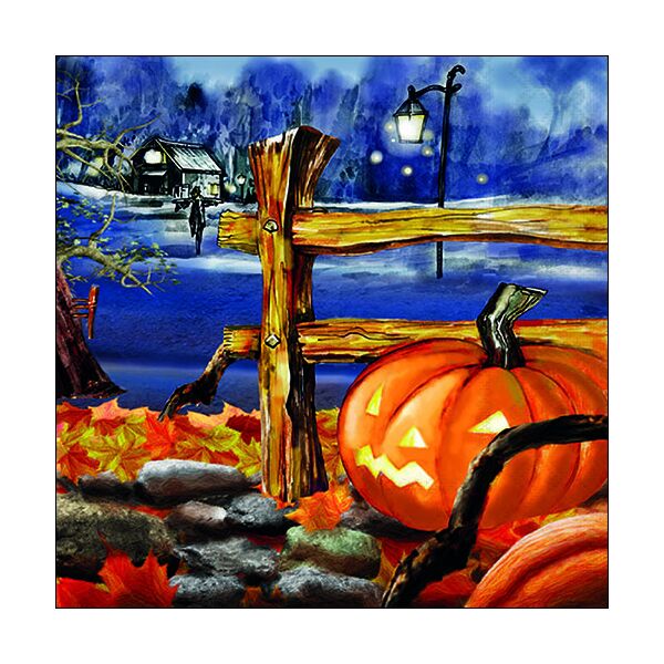 Halloween Servietten Format: 33 x 33 cm 3-lagig 20 Servietten Jack-o-Lantern Kürbis