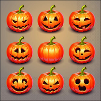 Servietten Lunch Halloween 33 x 33 cm 3-lagig 20...