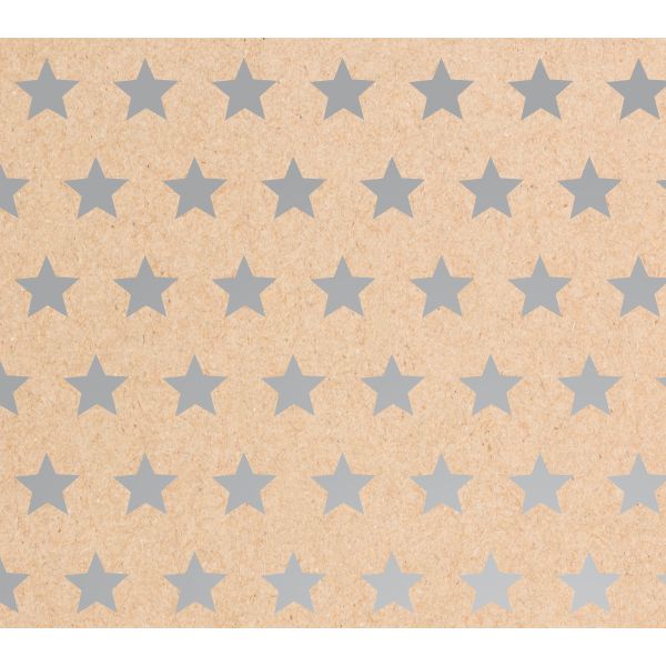 Geschenkpapier Weihnachten Röllchen 70x150cm Kraftpapier Sterne silber