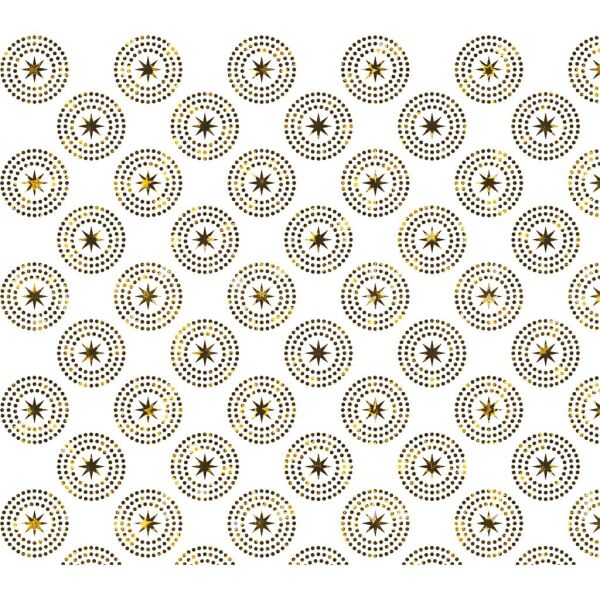 A Geschenkpapier Weihnachten metallisiert Röllchen 70x150cm Sternenkreis